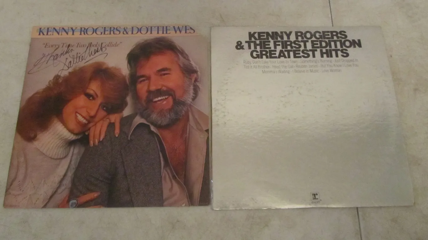 (2) Kenny Rogers Vinyl Records