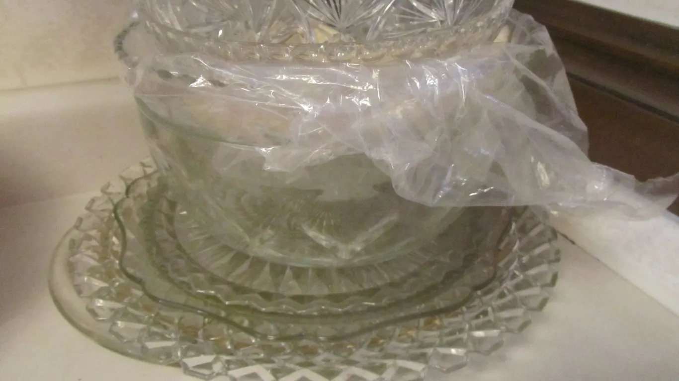Lot Of Crystal Glass Dishware