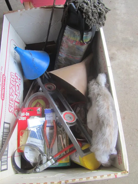 Box Of Miscellaneous Hardware And More