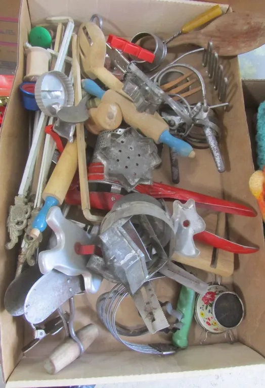 Flat Of Assorted Vintage Kitchen Utensils