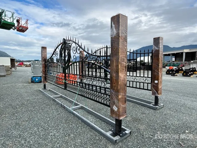 Quantity of (2) 2026 EG EarthyGrounds TS20S-SC&TS20S-DF 19 ft 6 in x 8 ft 4 in Steel Bi-Parting Driveway Gate (Unused)