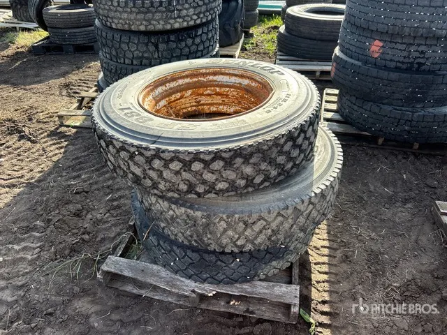 Quantity of (3) Dunlop 11R24.5 Tires
