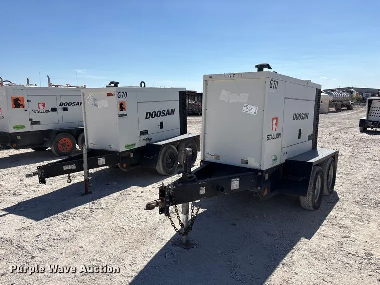(2) Doosan G70 generators