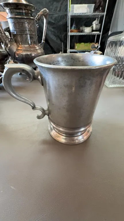Pewter Tankard with Inscription on Base