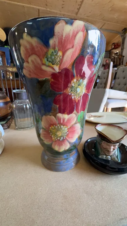 Royal Doulton Large Floral Vase and Character Ashtray