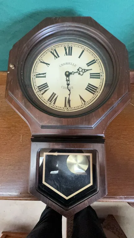 Caravelle Chime Wall Clock with Pendulum