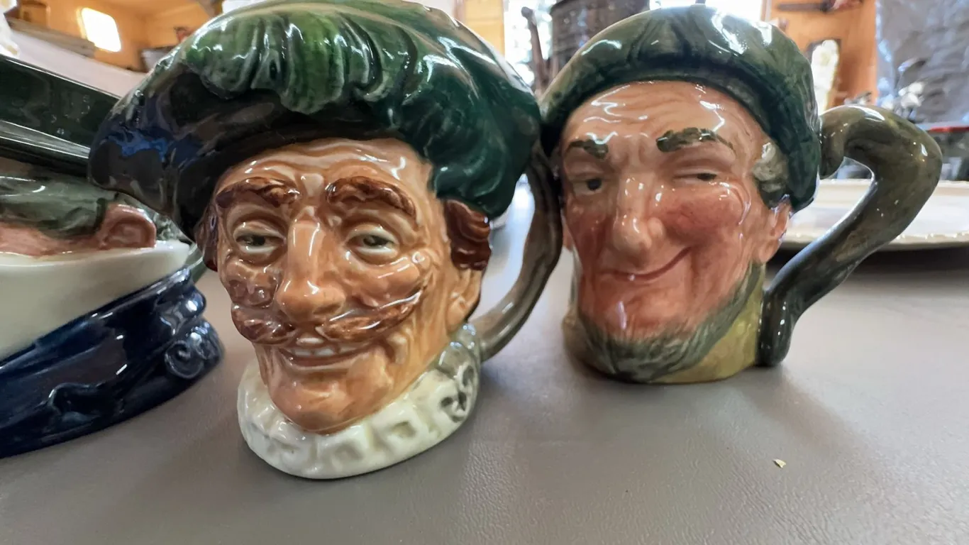 Royal Doulton Toby Mugs and “Penny” Figurine Group