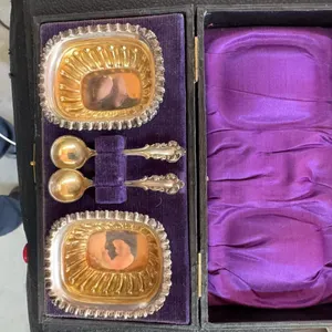 EPNS Silver Plated Sugar Bowl and Spoon Set in Box