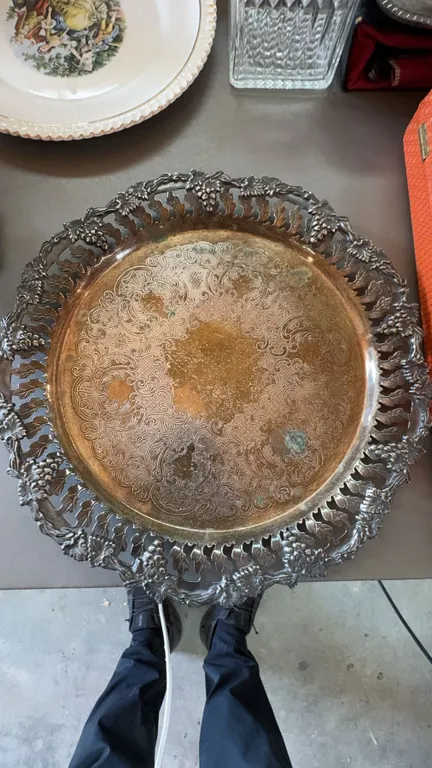 Birks Sheffield Reproduction Silver Plate Serving Tray