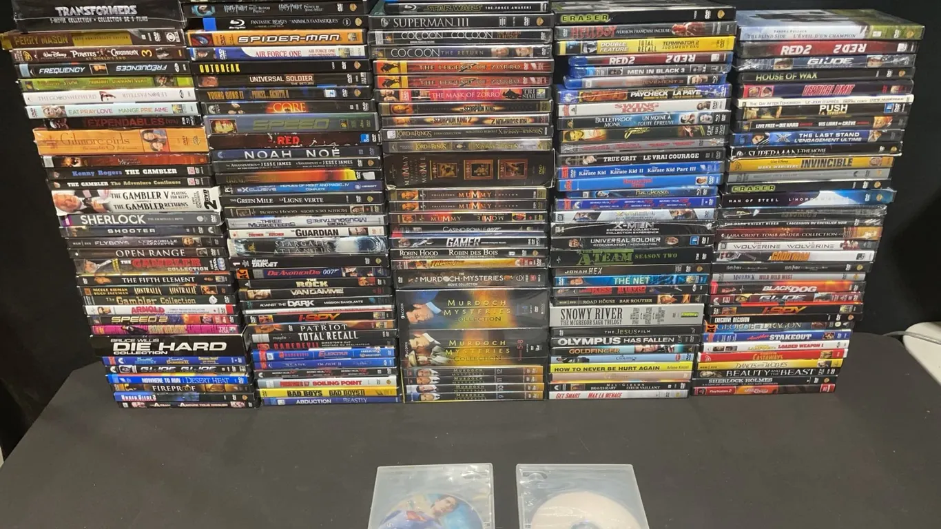 Large Mixed Lot of Over 90 DVD and Blu-ray Movies