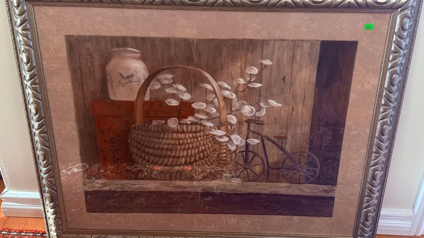 Framed Print by Vivian Flasch, Basket Still Life