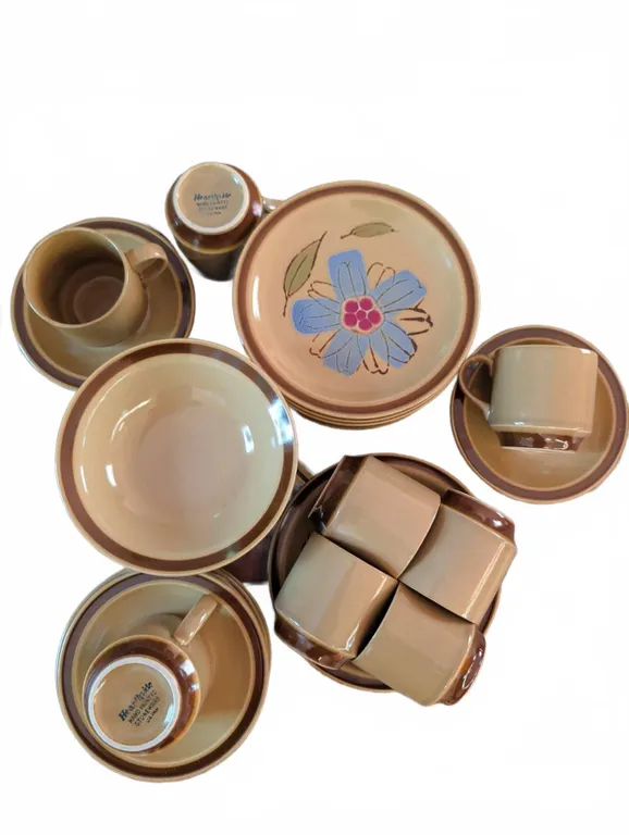 Heartside Hand Painted Stoneware Dinnerware Set