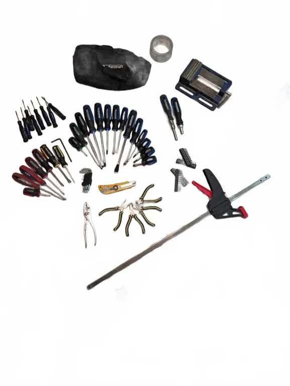 Mastercraft Hand Tool Lot with Tool Bag, Screwdrivers and More