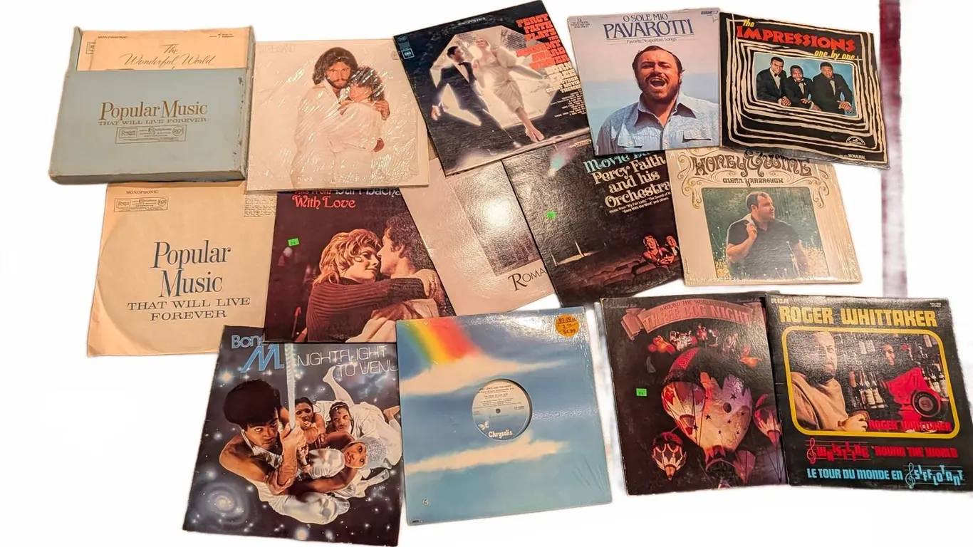 Vinyl Records Including Boney M, Roger Whittaker, Pavarotti