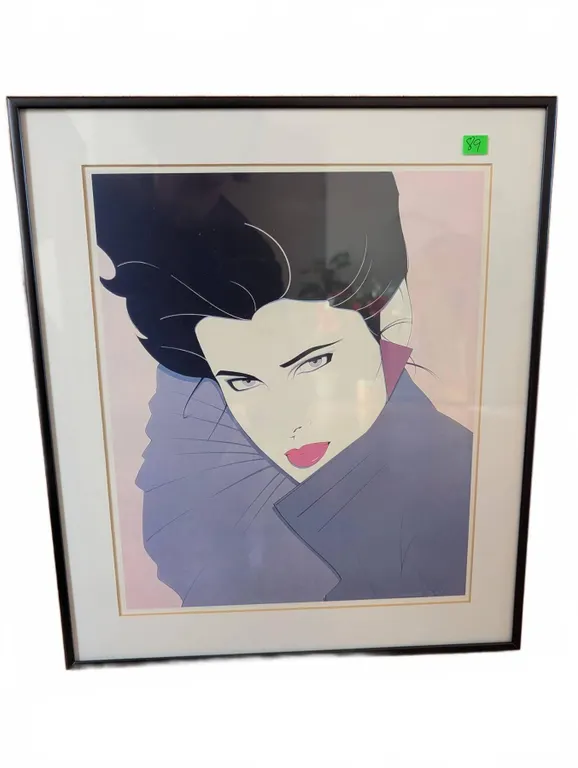 Framed Art Print Portrait of Woman, 20 Inches Tall