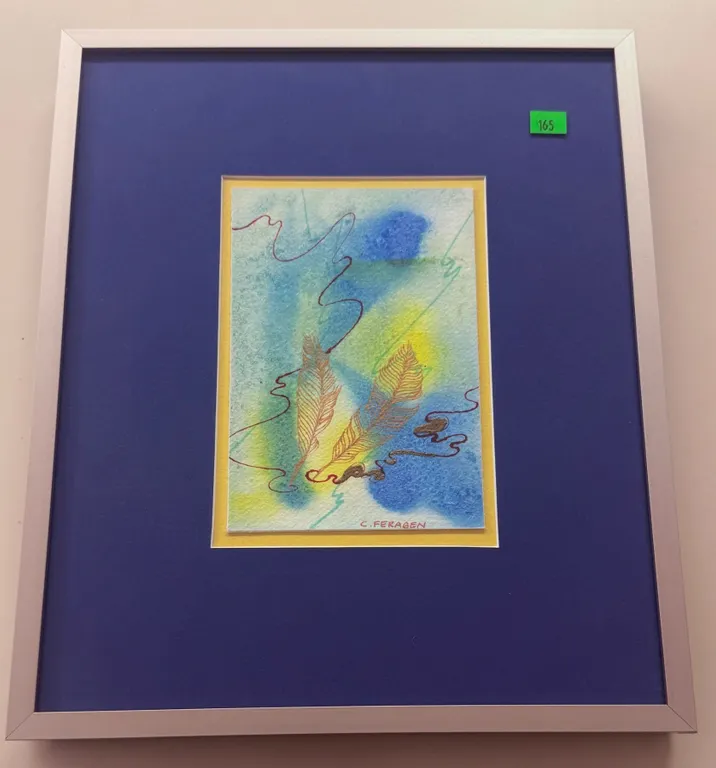 Framed Watercolour Artwork Signed by C. Feragen