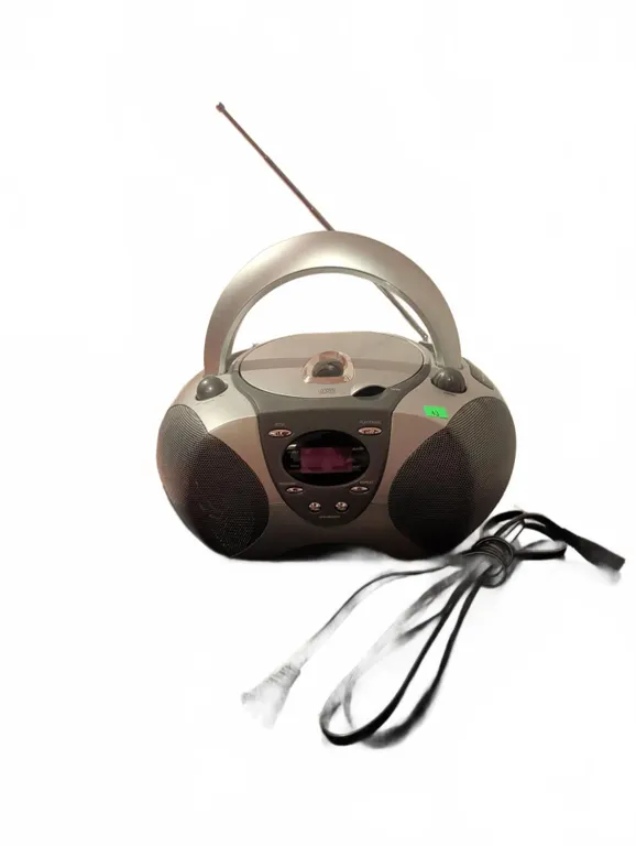 Portable CD Radio Boombox with AM/FM Tuner and Handle