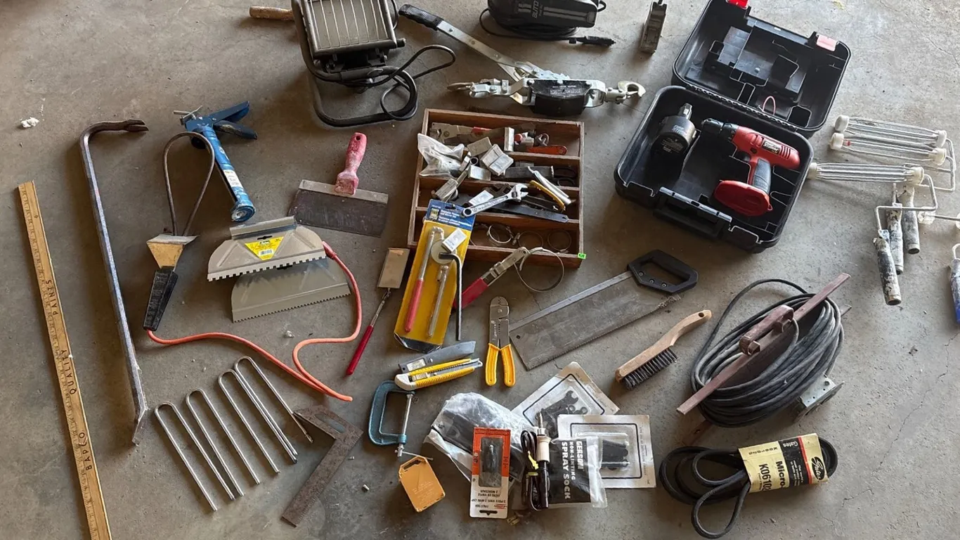 Hand and Power Tools Including Black+Decker Sander