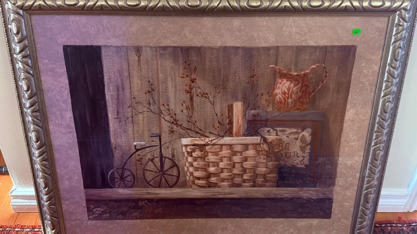 Framed Print by Vivian Flasch with Farmhouse Still Life