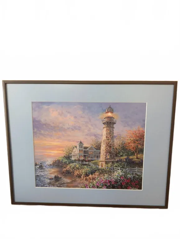 Nicky Boehme Lighthouse Framed Print, 16 x 13 in