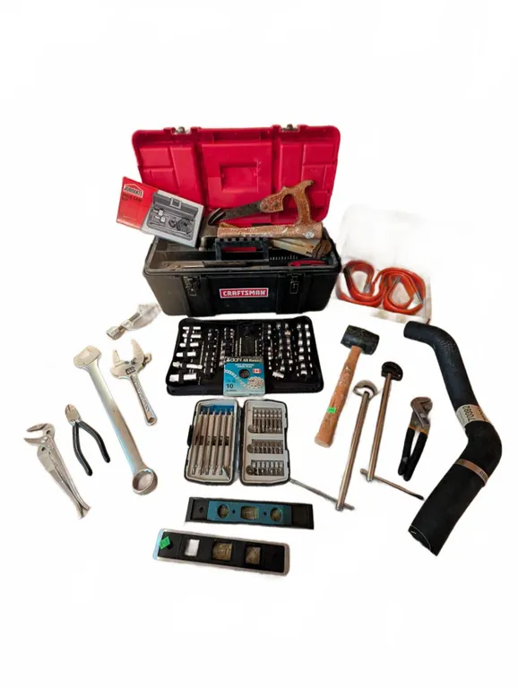 Plumbing Hand Tools With Craftsman Tool Box and Jobmate Kit