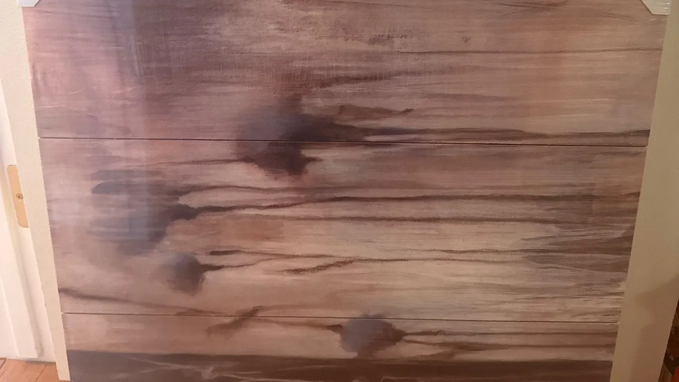 Framed Abstract Woodgrain-Patterned Canvas Print