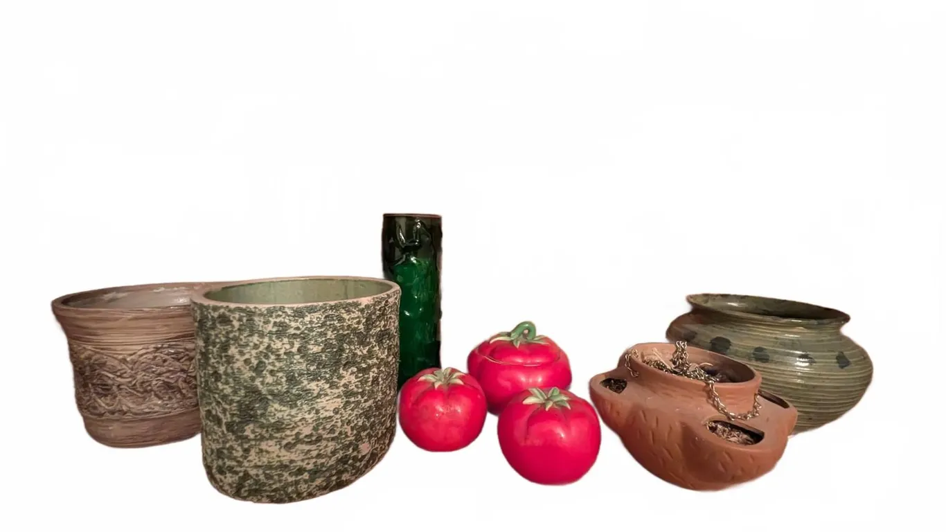 Decorative Ceramic and Glass Planters and Tomato Containers