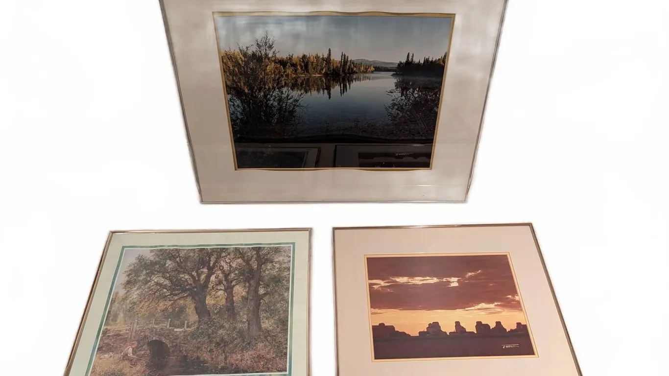 Framed Nature Landscape Photographs, Signed