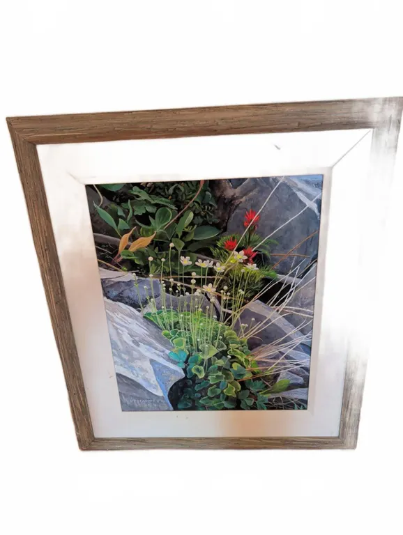 PPotapoff 2002 Original Framed Floral Painting, 30 x 26 Inches