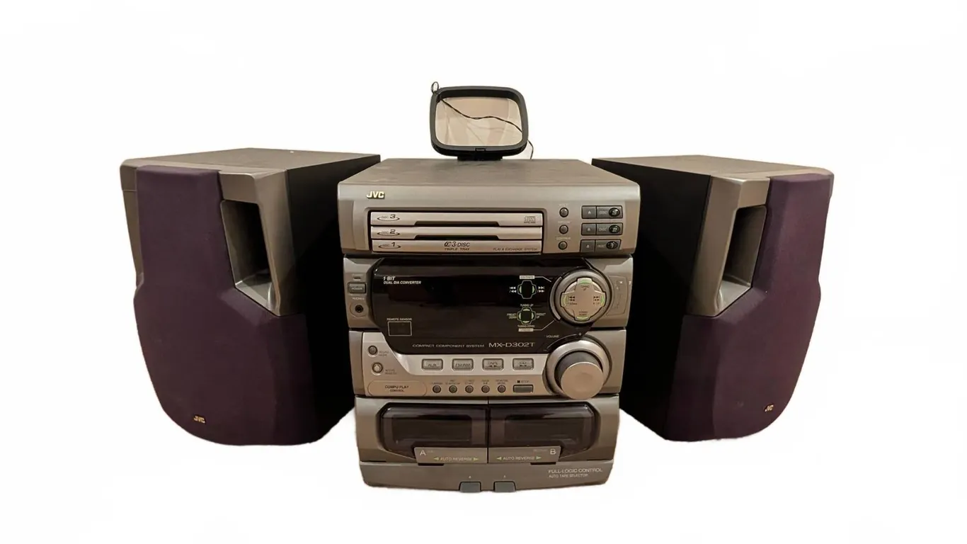 JVC MX-D302T Compact Component Stereo System with Speakers