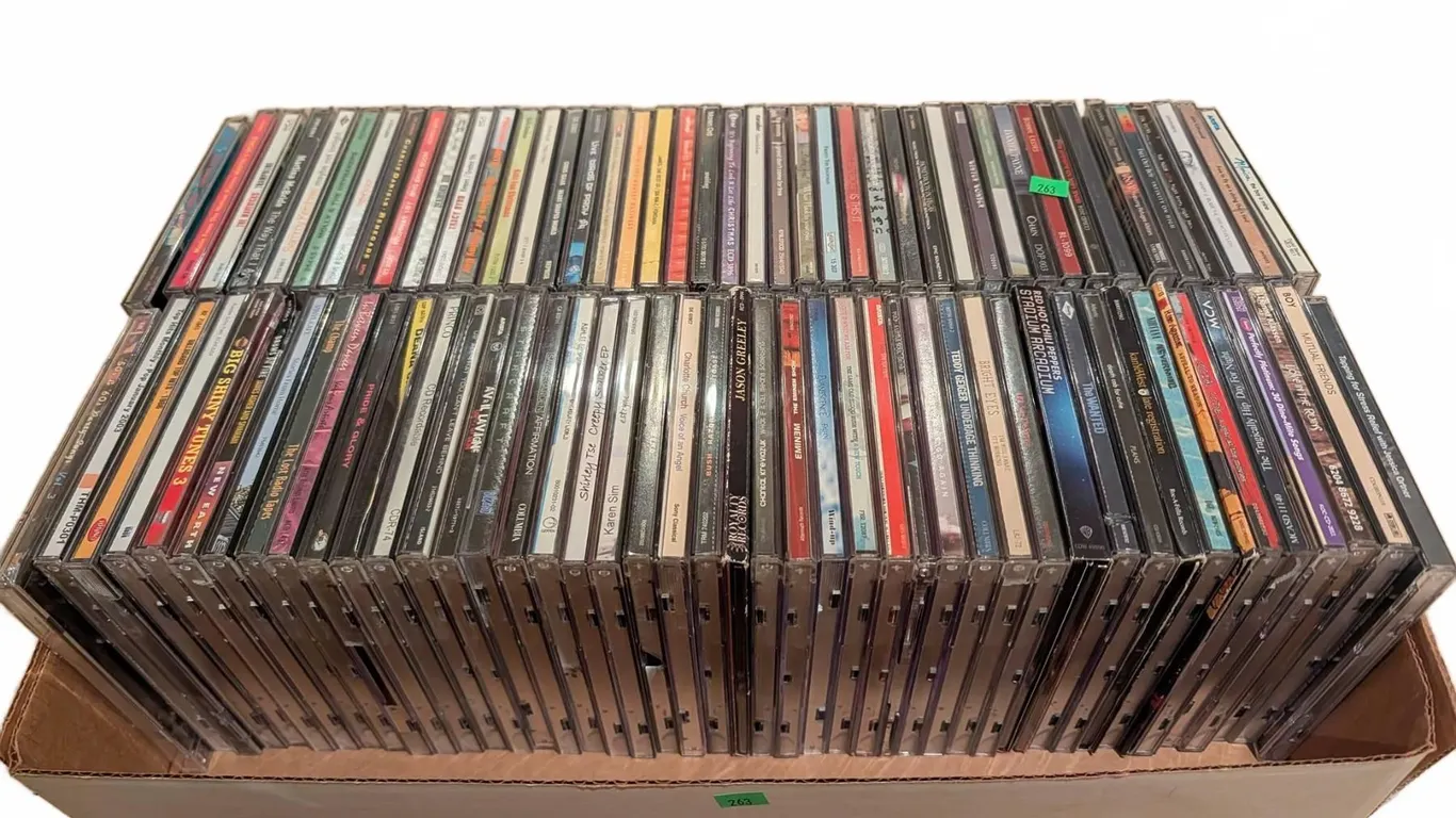 Box Lot of Assorted Music CDs – 80+ Titles