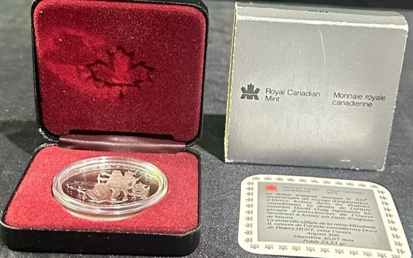 1990 Royal Canadian Mint Henry Kelsey 300th Anniversary Silver Dollar Proof