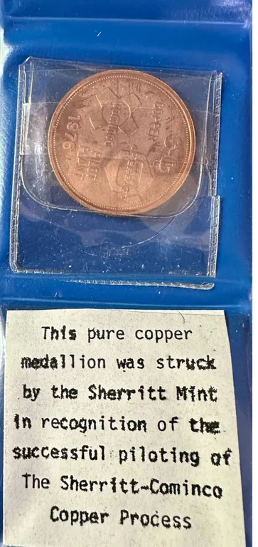 1976 Sherritt-Cominco Copper Process Medallion in Case