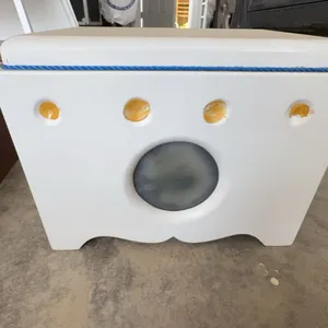 White wooden urn