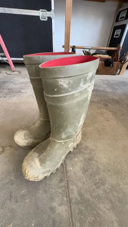 Dunlop Purofort Green Rubber Safety Boots CSA Approved