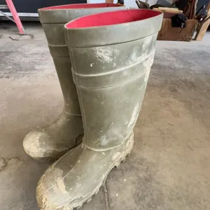 Dunlop Purofort Green Rubber Safety Boots CSA Approved