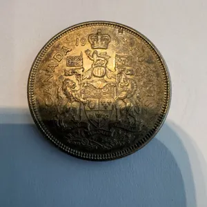 1952 Canada 50 Cents Coin Featuring Queen Elizabeth II