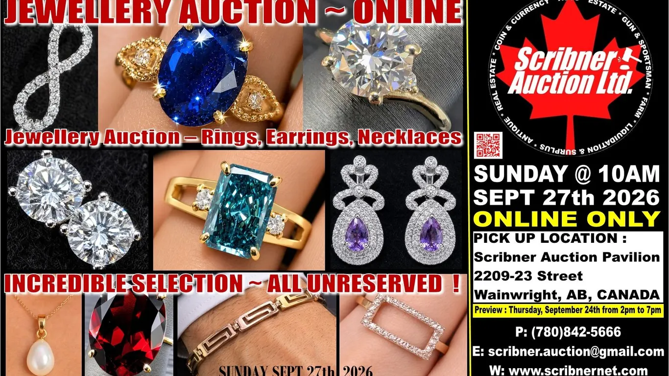 SEPT 25-26-27 : 2026 : COIN - PRIVATE COLLECTION & EQUIPMENT AUCTION - JEWELLERY