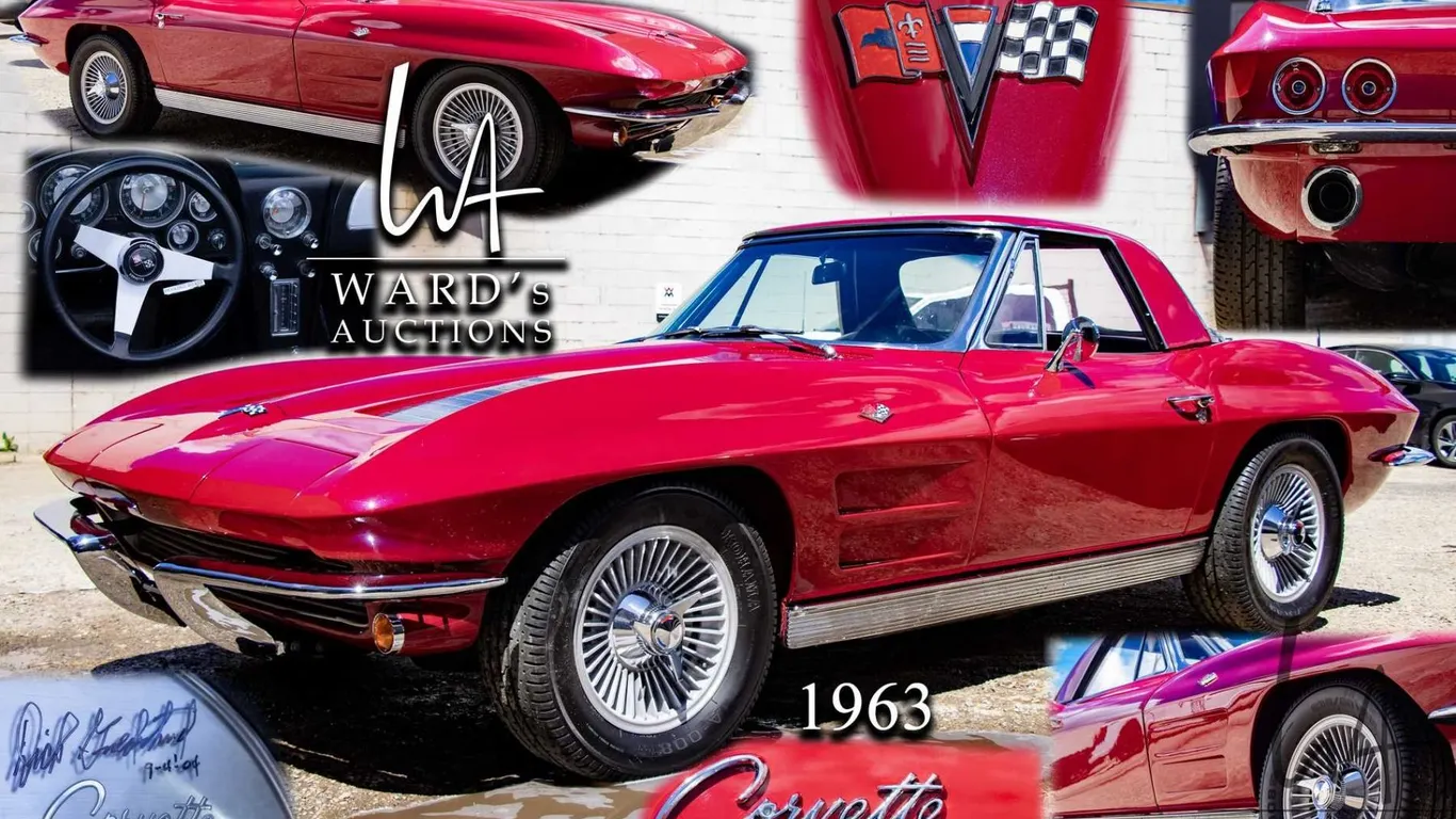 1963 Corvette Stingray Speedster with removable hard top, 327 V8, 3 Speed automatic, AM/FM, Dash is