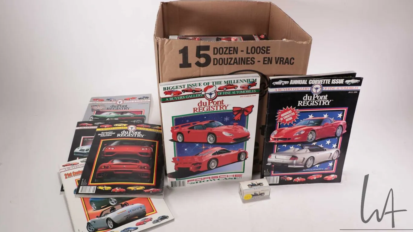 Large selection of Dupont Register car magazines