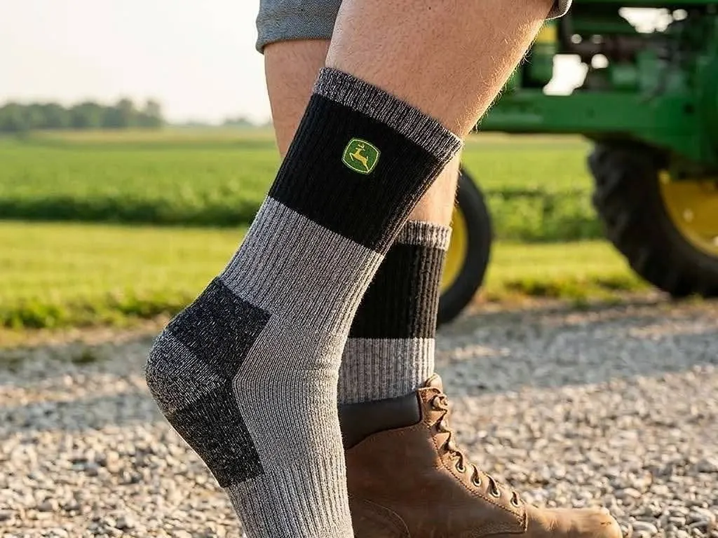 John Deere 6-Pack Crew Work Socks