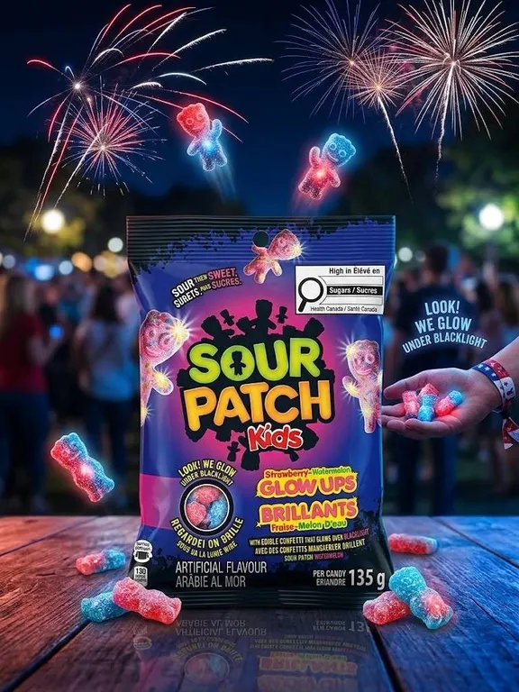 Sour Patch Kids Strawberry-Watermelon Glow-UPs, 12 x 135g