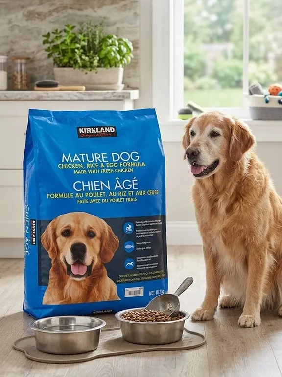 Kirkland Senior Dog Food Chicken, Rice and Egg Formula, 18 kg