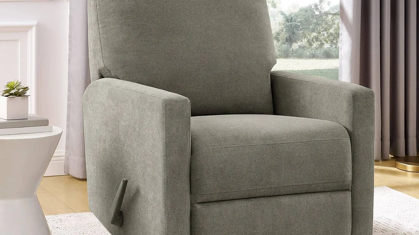 True Innovations Fabric Swivel Glider Recline