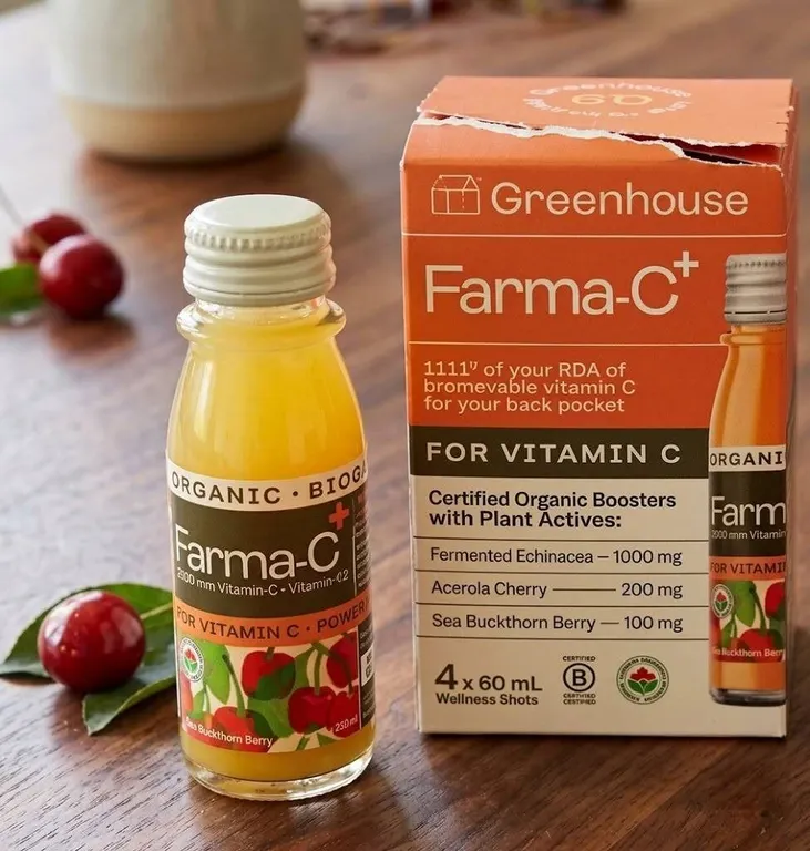 Greenhouse Farma-C+ Vitamin C Shots, 2 Boxes