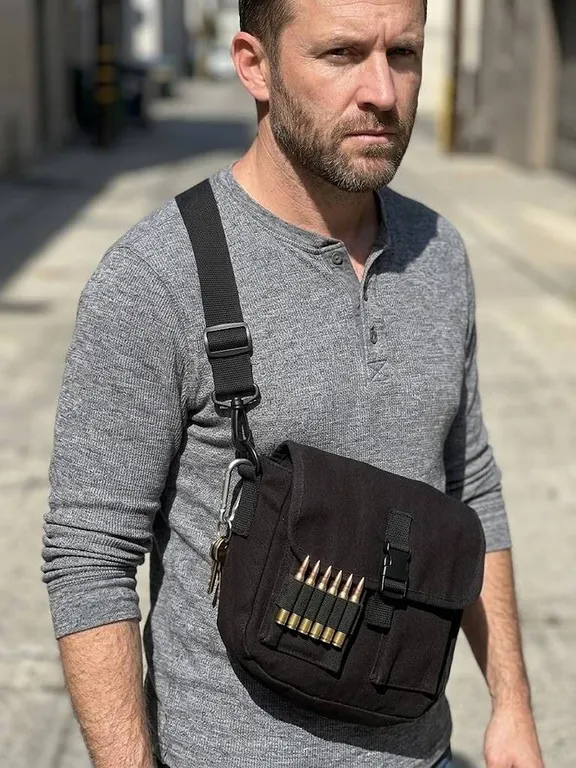 Rothco Black Ammo Shoulder Bag