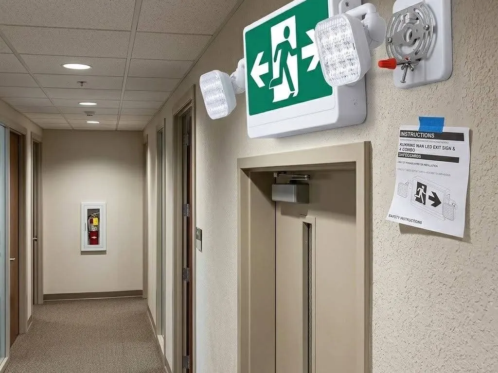 Qlite Combo LED Running Man Exit Sign
