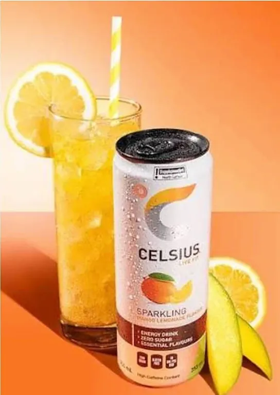 Celsius Sparkling Mango Lemonade 12 x 355ml