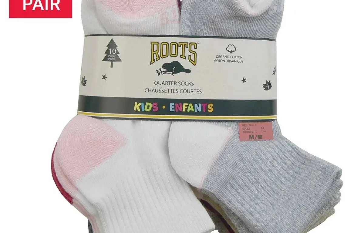 Roots Kids Quarter Socks 10-Pack