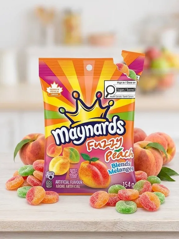 Maynards Fuzzy Peach 154g Candy Bag